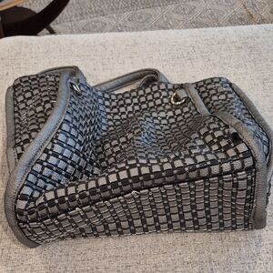Clutch Gray Woven Handbag